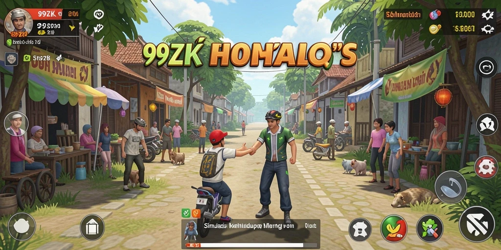 Tampilan gameplay 99ZK yang imersif dan penuh warna.