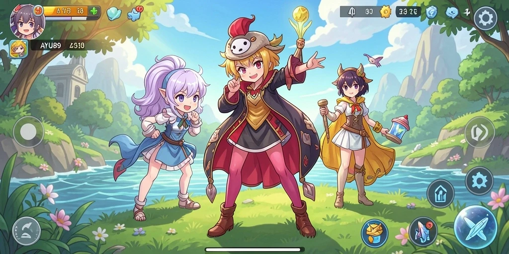 Tampilan menakjubkan dari gameplay AYU89 di dunia anime.
