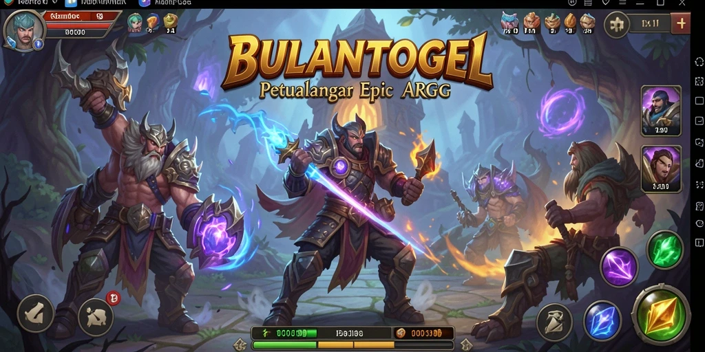 Tangkapan layar gameplay BULANTOGEL menampilkan aksi pertempuran yang intens.