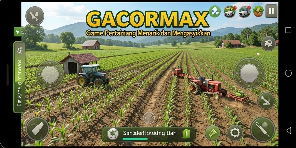 Tangkapan layar GACORMAX menampilkan permainan bertani dengan grafis yang indah.