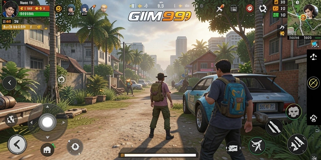 Tampilan gameplay menarik dalam GIM999.