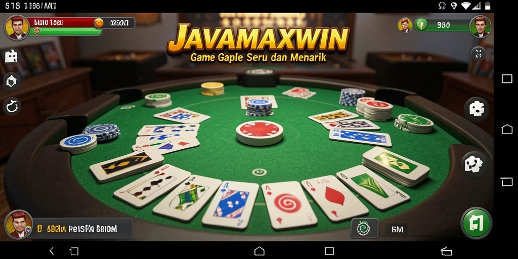 Tampilan gameplay Gaple yang seru dan interaktif dari JAVAMAXWIN.