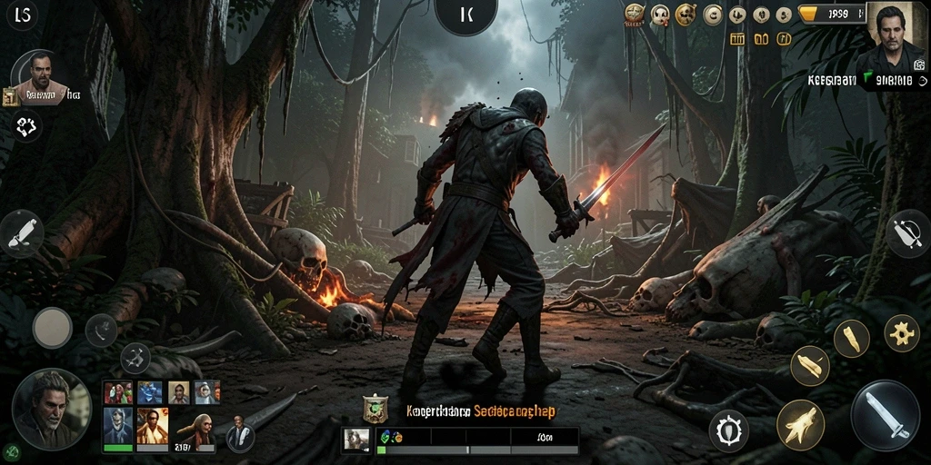Tangkapan layar gameplay JPS88 yang menampilkan suasana Horror yang mencekam.