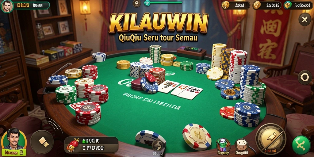 Tampilan gameplay seru dari permainan QiuQiu KILAUWIN.