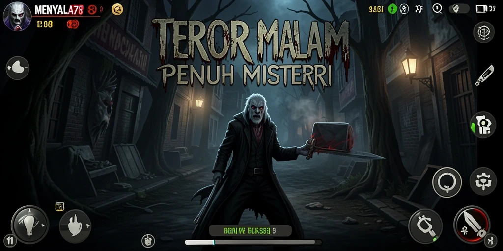 Tampilan gameplay <strong>MENYALA78</strong> yang penuh ketegangan dan kengerian.