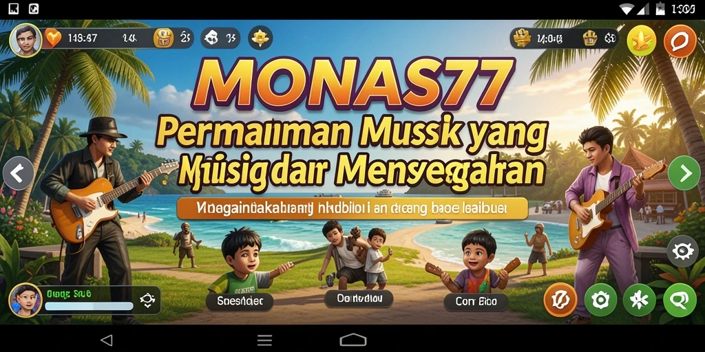 Gameplay menarik dan interaktif di MONAS77 dengan berbagai pilihan musik.