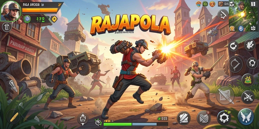 Tampilan gameplay RAJAPOLA yang penuh aksi dan menegangkan.
