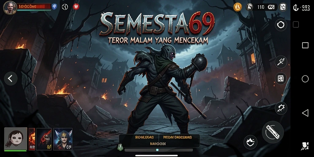 Tangkapan layar menampilkan suasana mencekam dalam game SEMESTA69.