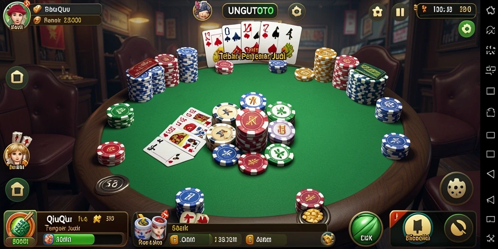 Screenshot gameplay UNGUTOTO menampilkan keseruan bermain QiuQiu.